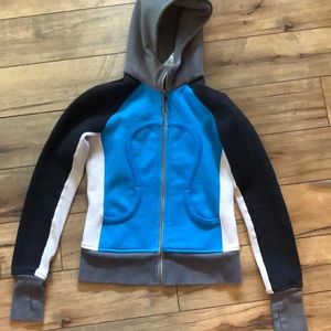 Multi-color color block lululemon Scuba hoodie